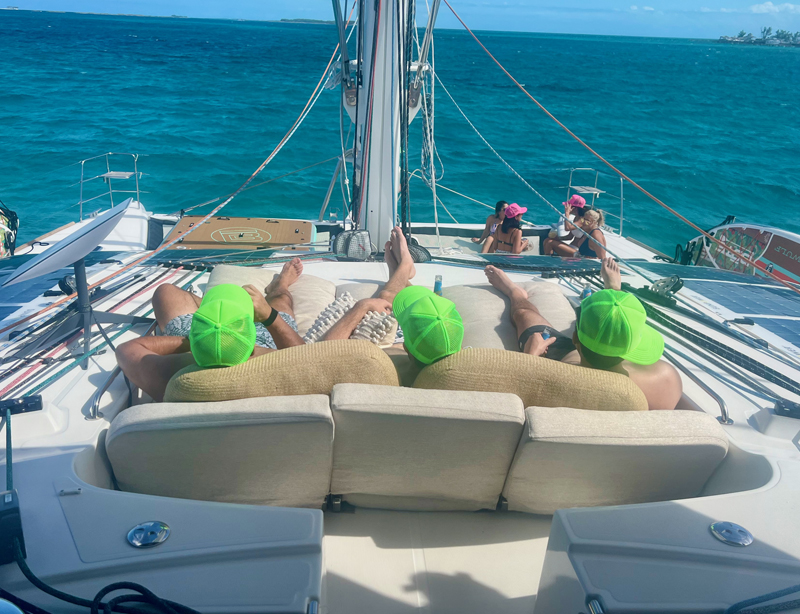 Private catamaran charter Nassau Bahamas Exuma swimming pigs luxury charter