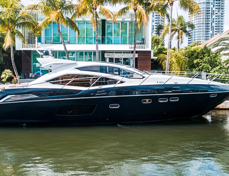 64ft Sunseeker Predator luxury motor yacht Nassau Bahamas private charter
