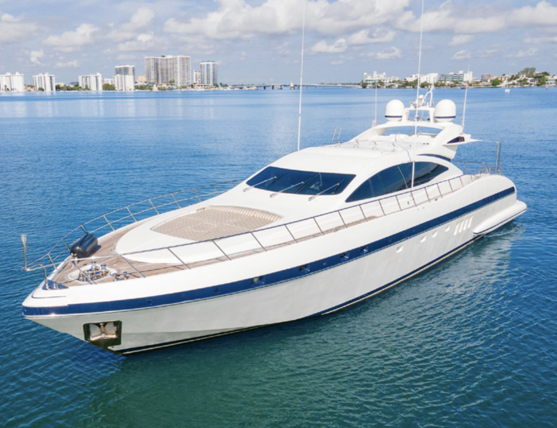 92ft Mangusta luxury motor yacht private charter Nassau Bahamas