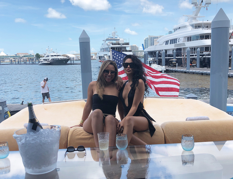 Professional photography videography drone yacht charter Nassau Bahamas luxury boat rental